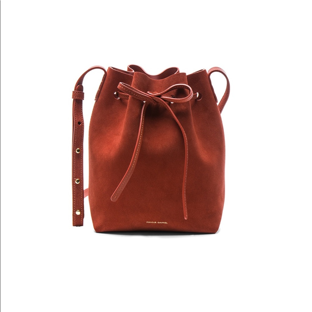 MANSUR GAVRIEL Mini Bucket Bag in Brick Suede - Picture 1 of 1